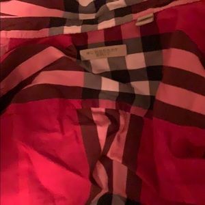 Long sleeve red Burberry shirt